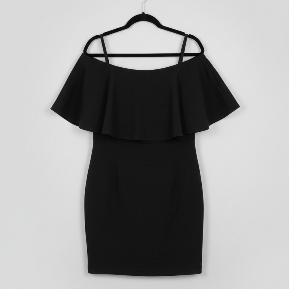 Mango Black Strapless Dress Size M